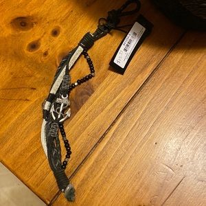 Boho leather anchor/star cool bracelet!